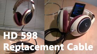 Replacement HD598 cable Review [upl. by Llerrot188]