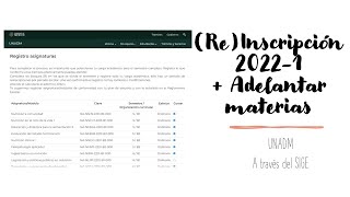 Inscripción UNADM 20221  Adelantar materias en el SIGE [upl. by Ranzini]