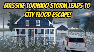 Greenville Wisc Roblox l Realistic Tornado Flood Storm  City Escape F3X Special Roleplay [upl. by Miller135]