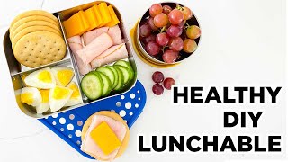 Homemade Lunchable with More Protein  Lunch Box Ideas by MOMables [upl. by Sherie347]