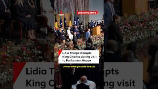 Lidia Thorpe screams quotyou are not my Kingquot during King Charles visit to Parliament House Canberra [upl. by Thornie]