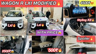 WAGONR MODIFIED LXI TO ZXI🔥WAGONR 2023 MODIFICATION🔥WAGONR 2023 GENUINE ACCESSORIES WITH PRICE🔥 [upl. by Mad346]