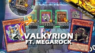 YuGiOh Duel Links King of Games  Valkyrion amp Megarock Dragon [upl. by Farrica]