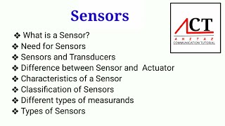 Sensors  What Is Sensor [upl. by Billye340]