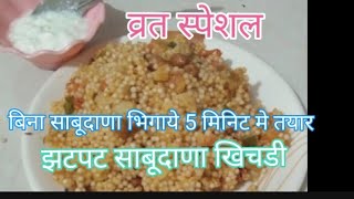 व्रत स्पेशल झटपट साबूदाणा खिचडी vartspecial upvasrecipe [upl. by Anthe]