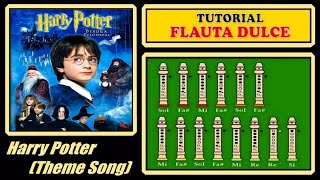 Harry Potter Theme en Flauta Dulce quotCon Notas Explicadasquot TUTORIAL SENCILLO [upl. by Artened953]