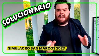 🔴 SOLUCIONARIO SIMULACRO San Marcos 2023 🌱 [upl. by Brianne]