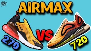 Nike Air Max 270 vs Air Max 720 Whats More Comfortable [upl. by Eneli]