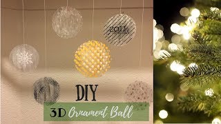 3D Ornament Ball  Cricut Design Space  Christmas  Gift Idea [upl. by Whitman12]