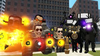 RESURECTED GMAN amp RPG GMAN MKX SKIBIDI TOILET VS ALL TV MAN TITAN amp TV MECHA BOSS in Garrys Mod [upl. by Leahcin360]