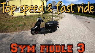 Sym fiddle 3 top speed amp fast ride [upl. by Ognimod533]