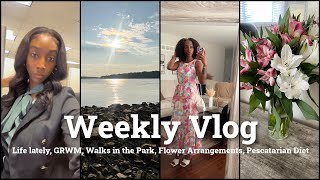 Vlog Life Lately GRWM for Church Walks in the Park Flower Arrangement Pescatarian Diet J Alyce [upl. by Benedic]