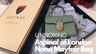 Aspinal of London Nano Mayfair Bag UNBOXING [upl. by Asela703]