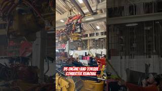 CAT D5 engine and torque converter removal cat tractor mechanic machine fire dozer engine [upl. by Annmarie816]