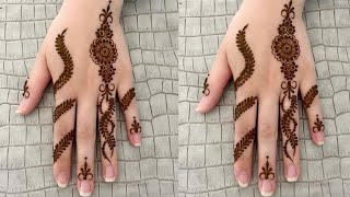 New one finger mehndi design  simple and easy mehndi design for fingers by hs mehndi World [upl. by Nylinej585]