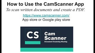 How to Use CamScanner [upl. by Child]