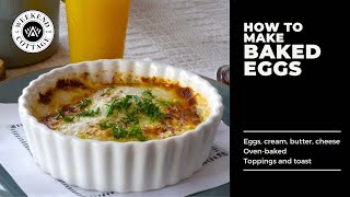 Real easy OVEN BAKED EGGS with TASTY TOPPINGS [upl. by Marteena]