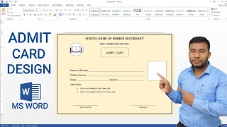 How to Create Admit Card in MS Word  Admit Card Design in Word  Admit Card Format in Word [upl. by Siegel]