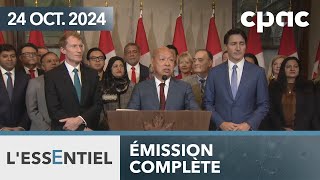 LEssentiel  Ottawa réduit ses seuils d’immigration – 24 octobre 2024 [upl. by Kcirderfla]