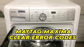 Maytag Maxima Washer How to Clear Error Codes [upl. by Hamlet]