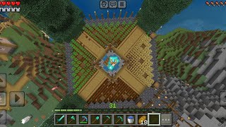 Day 9 in Minecraft Pocket Edition Survival World Making Food Farm For Energy [upl. by Niwri]