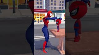 Spiderman Song Funny Animation with Batman and Hulk shorts comedy animation funnyvideos [upl. by Marek]