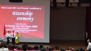 Singapore citizenship ceremony 19 May 2018 [upl. by Aidua]