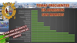 TEMAS MAS FRECUENTES EN ADMISION SAN MARCOS 🔴 LAS FIJAS UNMSM unmsm [upl. by Etirugram]