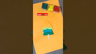 paper crafts 🌲🌷 paper tree diy papercrafts crafts shorts short [upl. by Ahtis]