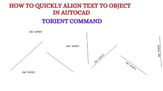 Quickly align text to object in autocad [upl. by Atirac]