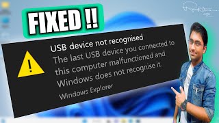 How to Fix USB Device Not Recognized Error on Windows 1011 – StepbyStep Guide [upl. by Lyrahc457]