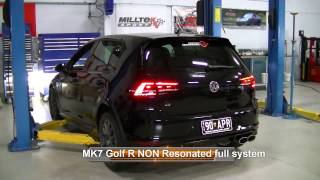 VW Golf R Mk7 Milltek Resonated vs NonResonated [upl. by Nyhagen]