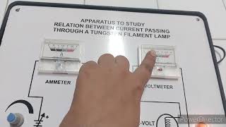 Study the relation between quotIquot and quotVquot as current passes through a tungsten filament lamp  Part 1 [upl. by Ahseiat49]