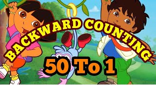 reverse counting 50 to 1 with music and animation Backward counting 50 to 1 Back counting [upl. by Ykcaj497]