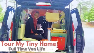 Van Tour  Ford Transit Connect Van Conversion for Full Time Van Life [upl. by Ibrik]