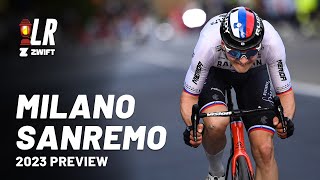 MilanoSanremo 2023 Preview  Lanterne Rouge x Zwift [upl. by Danni]