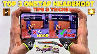 One tap headshot tips and tricks free fire setting sensitivity HUD mobile setting with handcam [upl. by Leunammi546]