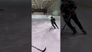 Hockey Drill for Forward Players  Angling Puck Retrieval Stickhandling amp Shots [upl. by Ahserb]