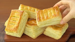 바삭함 3배 대왕 페스츄리 만들기  초보도 따라하기 쉬운 방법  Easy Puff Pastry Pie Recipe [upl. by Dihaz]