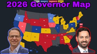 Early 2026 Governor Races Election Prediction [upl. by Chic301]