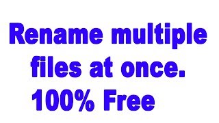 Rename multiple files at once  Rename part of filename in multiple files [upl. by Anegroeg]