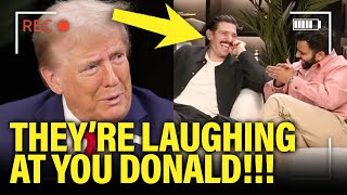 BRUTAL Trump gets blatantly LAUGHED AT during podcast interview [upl. by Nevai]