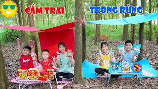 Cắm Trại Trong Rừng Theo Màu Xanh Đỏ ♥ Min Min TV Minh Khoa [upl. by Reta]