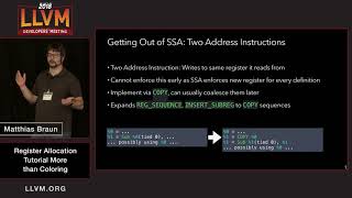 2018 LLVM Developers’ Meeting M Braun “Register Allocation More than Coloring” [upl. by Zena]