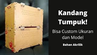 Bisa di Tumpuk Kandang Akrilik Custom Sistem Knockdown [upl. by Etana573]