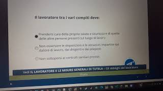 test finale corso sicurezza alternanza scuola lavoro miur modulo 8 [upl. by Lena]