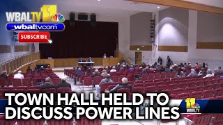 Town hall held in opposition of power line project [upl. by Elkin]