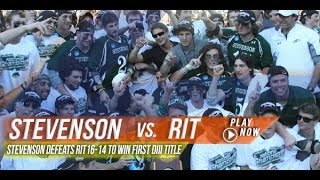 Stevenson vs RIT  2013 DIII National Title Game [upl. by Onafets]