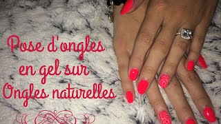 Tuto 18 Pose dongles en gel sur ongles naturels [upl. by Herv]