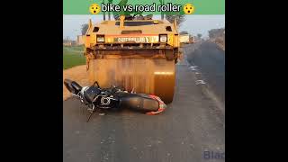 BIKE VS ROAD ROLLER 😲reels shorts trending bike vlog [upl. by Nyvar21]